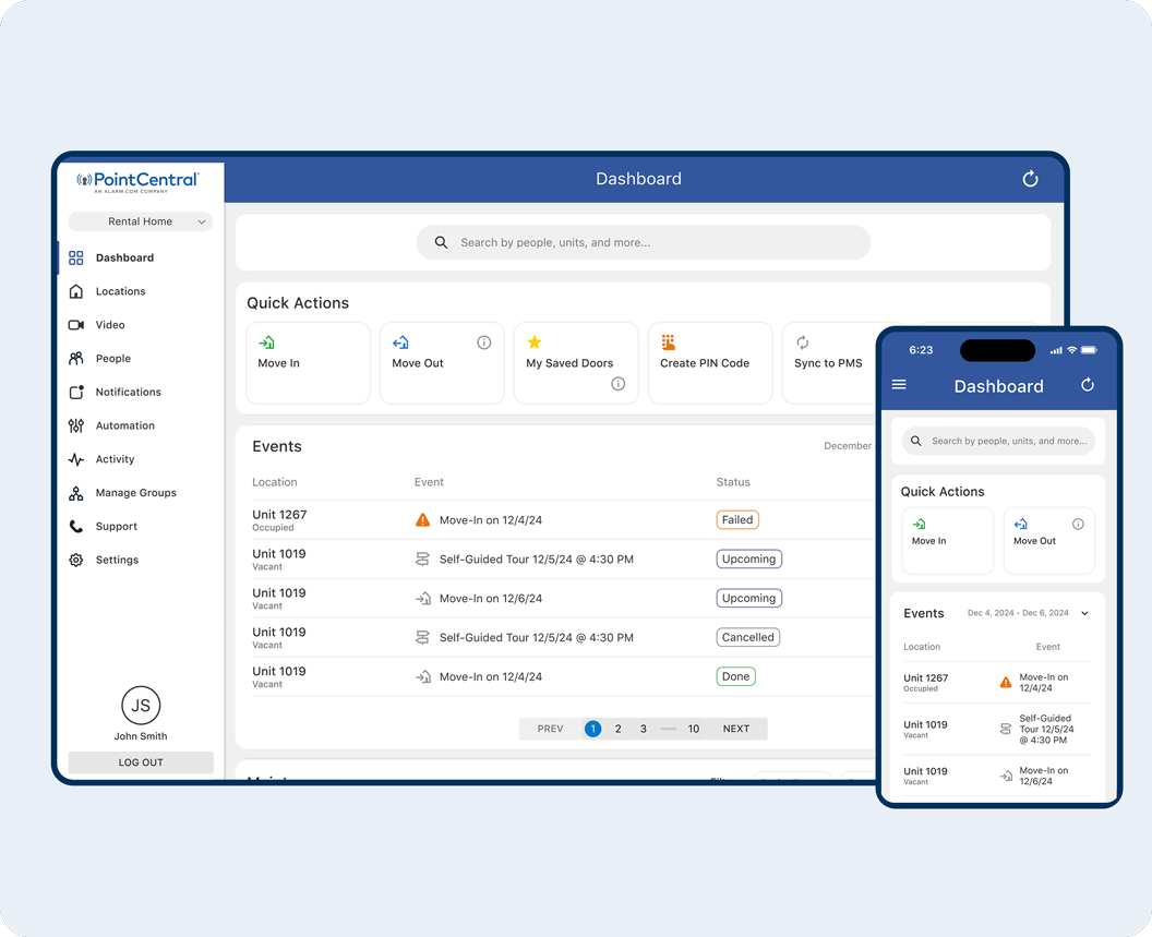 Security dashboard